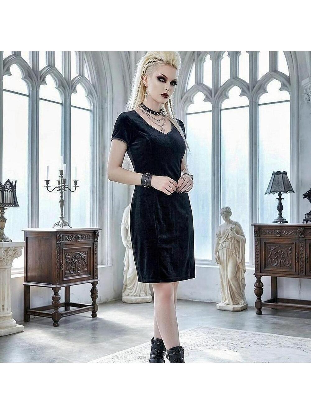 connected apparel black dress Women's Sizes:UK 12 length jersey gown with tectake Women's Fancy Dress BF2025_40